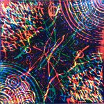 新時代／20×20㎝／スチレン版画