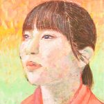 自画像／30×21㎝／アクリル絵の具