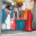 物置の風景／54×38.7cm／アクリル絵の具