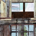 反射する廊下／38×53.7cm／アクリル絵の具