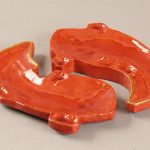 オオサンショウウオの器／20×20×2cm／木・ウレタン塗料