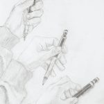 さあ、勉強だ！／36×25cm／鉛筆