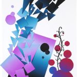 魔女の夜／43×30cm／アクリル絵の具