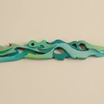 ペーパーナイフ／26×3.5×1cm／木・彩色