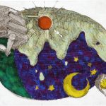 夜明け／22×15cm／メディウム版画