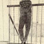 ボールペン画「昼休み」／36×26cm／ペン