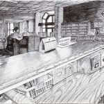 図書委員だけが見れる景色／29.5×42cm／ペン