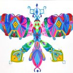 幻の蝶／29.5×42㎝／アクリル絵の具
