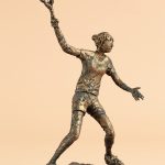 トップストローク／36×17×17㎝／粘土・針金・彩色