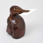 ペンギンの紙ばさみ／12×12×7㎝／木・彩色・ニス