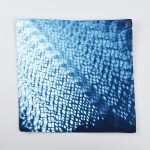 流星群／41×42㎝／布・藍