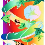 グラデーションを生かした平面構成／42×30㎝／版画インク