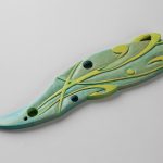 水の流れ／6×29×1cm／木・彩色