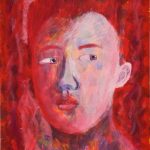 自画像／38.5×27cm／パステル・アクリル絵の具