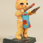 部活動のマスコット／27×12×19cm／粘土・アクリル絵の具