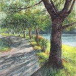 新涼／54×38㎝／鉛筆・水彩絵の具