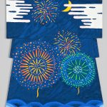 美しいきもののデザイン／38×27cm／ボール紙・アクリル絵の具